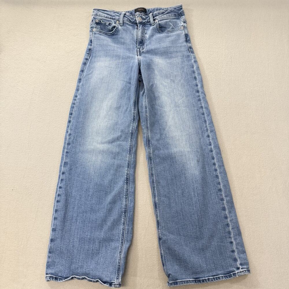 Quince Women Luna Stretch Wide Leg Jeans Organic Cotton 27 27x29 Light Wash